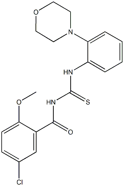 N-(5-chloro-2-methoxybenzoyl)-N'-(2-morpholin-4-ylphenyl)thiourea Struktur