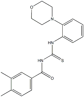 N-(3,4-dimethylbenzoyl)-N'-(2-morpholin-4-ylphenyl)thiourea Struktur