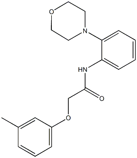 2-(3-methylphenoxy)-N-[2-(4-morpholinyl)phenyl]acetamide Struktur