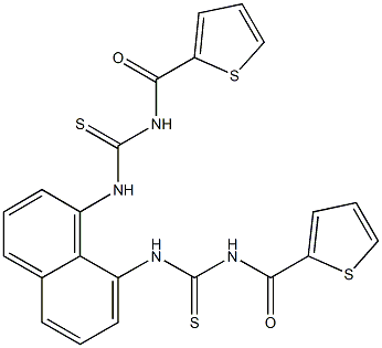 N'-(thien-2-ylcarbonyl)-N-[8-({[(thien-2-ylcarbonyl)amino]carbothioyl}amino)-1-naphthyl]thiourea Struktur