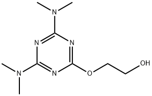 2-{[4,6-bis(dimethylamino)-1,3,5-triazin-2-yl]oxy}ethanol Struktur