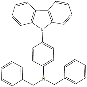 N,N-dibenzyl-N-[4-(9H-carbazol-9-yl)phenyl]amine Struktur