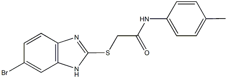 2-[(6-bromo-1H-benzimidazol-2-yl)sulfanyl]-N-(4-methylphenyl)acetamide Struktur