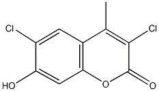 3,6-dichloro-7-hydroxy-4-methyl-2H-chromen-2-one Struktur