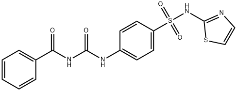 4-{[(benzoylamino)carbonyl]amino}-N-(1,3-thiazol-2-yl)benzenesulfonamide Struktur