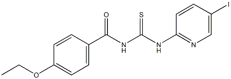 N-(4-ethoxybenzoyl)-N'-(5-iodo-2-pyridinyl)thiourea Struktur