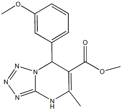 methyl 7-(3-methoxyphenyl)-5-methyl-4,7-dihydrotetraazolo[1,5-a]pyrimidine-6-carboxylate Struktur