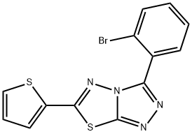 3-(2-bromophenyl)-6-(2-thienyl)[1,2,4]triazolo[3,4-b][1,3,4]thiadiazole Struktur