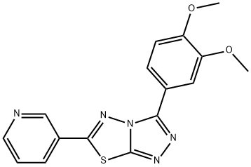 3-(3,4-dimethoxyphenyl)-6-(3-pyridinyl)[1,2,4]triazolo[3,4-b][1,3,4]thiadiazole Struktur