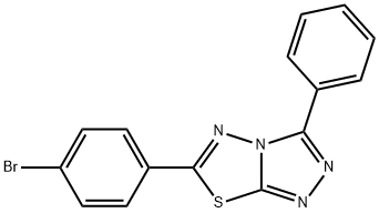 6-(4-bromophenyl)-3-phenyl[1,2,4]triazolo[3,4-b][1,3,4]thiadiazole Struktur