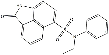 N-ethyl-2-oxo-N-phenyl-1,2-dihydrobenzo[cd]indole-6-sulfonamide Struktur