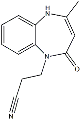 3-(4-methyl-2-oxo-2,5-dihydro-1H-1,5-benzodiazepin-1-yl)propanenitrile Struktur