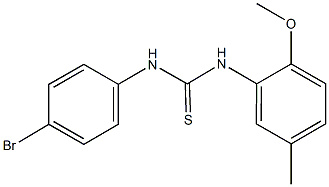 N-(4-bromophenyl)-N'-(2-methoxy-5-methylphenyl)thiourea Struktur