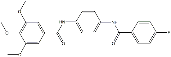 N-{4-[(4-fluorobenzoyl)amino]phenyl}-3,4,5-trimethoxybenzamide Struktur