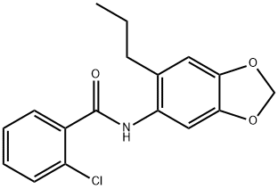 2-chloro-N-(6-propyl-1,3-benzodioxol-5-yl)benzamide Struktur