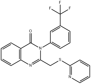 2-[(2-pyridinylsulfanyl)methyl]-3-[3-(trifluoromethyl)phenyl]-4(3H)-quinazolinone Struktur