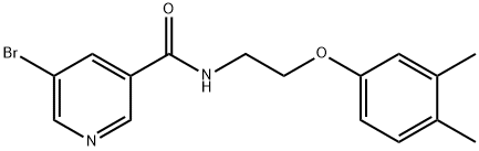 5-bromo-N-[2-(3,4-dimethylphenoxy)ethyl]nicotinamide Struktur