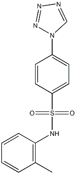 N-(2-methylphenyl)-4-(1H-tetraazol-1-yl)benzenesulfonamide Struktur