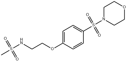 N-{2-[4-(4-morpholinylsulfonyl)phenoxy]ethyl}methanesulfonamide Struktur