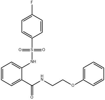 2-{[(4-fluorophenyl)sulfonyl]amino}-N-(2-phenoxyethyl)benzamide Struktur