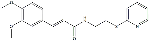 3-(3,4-dimethoxyphenyl)-N-[2-(2-pyridinylsulfanyl)ethyl]acrylamide Struktur