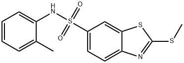 N-(2-methylphenyl)-2-(methylsulfanyl)-1,3-benzothiazole-6-sulfonamide Struktur