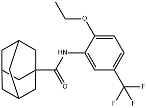 N-[2-ethoxy-5-(trifluoromethyl)phenyl]-1-adamantanecarboxamide Struktur