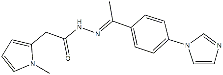 N'-{1-[4-(1H-imidazol-1-yl)phenyl]ethylidene}-2-(1-methyl-1H-pyrrol-2-yl)acetohydrazide Struktur