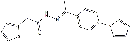 N'-{1-[4-(1H-imidazol-1-yl)phenyl]ethylidene}-2-(2-thienyl)acetohydrazide Struktur