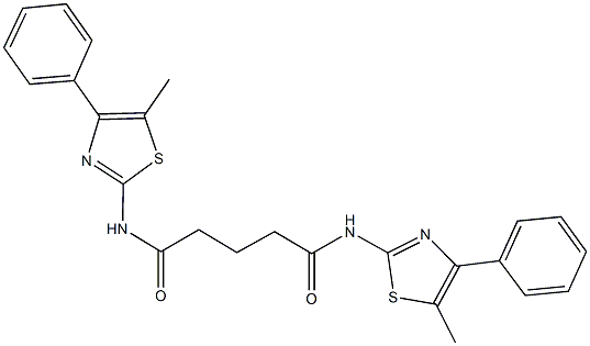 N~1~,N~5~-bis(5-methyl-4-phenyl-1,3-thiazol-2-yl)pentanediamide Struktur