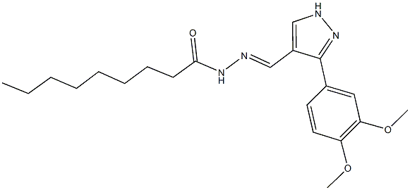 N'-{[3-(3,4-dimethoxyphenyl)-1H-pyrazol-4-yl]methylene}nonanohydrazide Struktur