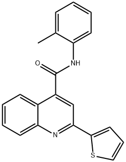 N-(2-methylphenyl)-2-(2-thienyl)-4-quinolinecarboxamide Struktur