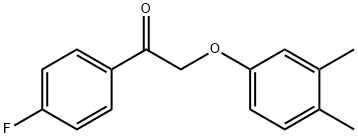 2-(3,4-dimethylphenoxy)-1-(4-fluorophenyl)ethanone Struktur