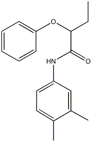 N-(3,4-dimethylphenyl)-2-phenoxybutanamide Struktur