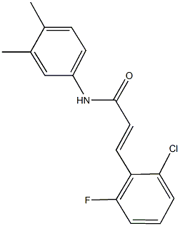 3-(2-chloro-6-fluorophenyl)-N-(3,4-dimethylphenyl)acrylamide Struktur