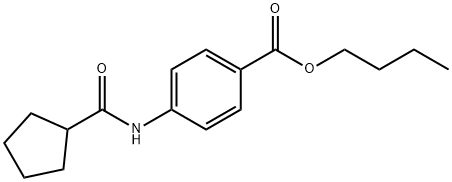 butyl 4-[(cyclopentylcarbonyl)amino]benzoate Struktur