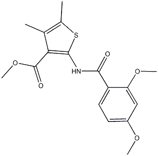 methyl 2-[(2,4-dimethoxybenzoyl)amino]-4,5-dimethyl-3-thiophenecarboxylate Struktur