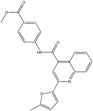 methyl 4-({[2-(5-methyl-2-furyl)-4-quinolinyl]carbonyl}amino)benzoate Struktur