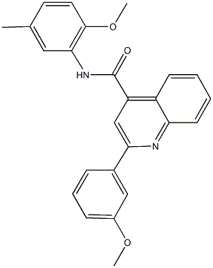 N-(2-methoxy-5-methylphenyl)-2-(3-methoxyphenyl)-4-quinolinecarboxamide Struktur