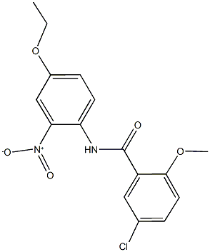 5-chloro-N-{4-ethoxy-2-nitrophenyl}-2-methoxybenzamide Struktur