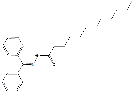 N'-[phenyl(3-pyridinyl)methylene]dodecanohydrazide Struktur