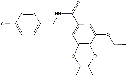 N-(4-chlorobenzyl)-3,4,5-triethoxybenzamide Struktur