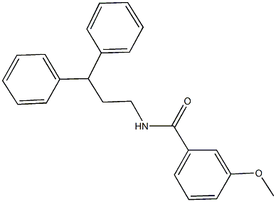 N-(3,3-diphenylpropyl)-3-methoxybenzamide Struktur