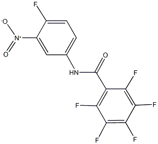 2,3,4,5,6-pentafluoro-N-{4-fluoro-3-nitrophenyl}benzamide Struktur