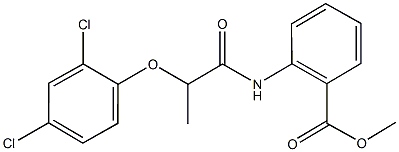 methyl 2-{[2-(2,4-dichlorophenoxy)propanoyl]amino}benzoate Struktur