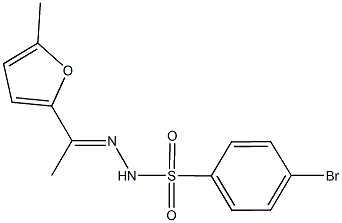 4-bromo-N'-[1-(5-methyl-2-furyl)ethylidene]benzenesulfonohydrazide Struktur