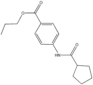 propyl 4-[(cyclopentylcarbonyl)amino]benzoate Struktur