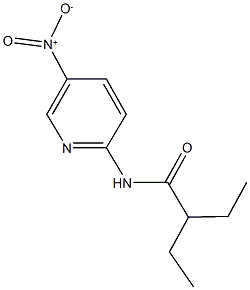 2-ethyl-N-{5-nitro-2-pyridinyl}butanamide Struktur