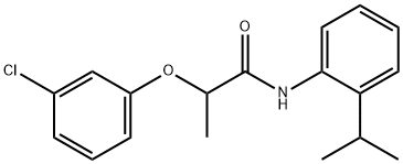 2-(3-chlorophenoxy)-N-(2-isopropylphenyl)propanamide Struktur