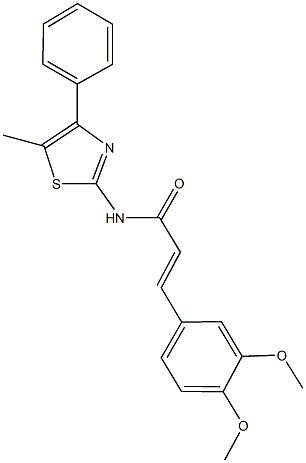 3-(3,4-dimethoxyphenyl)-N-(5-methyl-4-phenyl-1,3-thiazol-2-yl)acrylamide Struktur